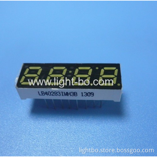 Super Amber Four-digit 0.28" (7mm) Cathode 7-segment Led Display ,30.2 X 10 X 6.1 Mm 